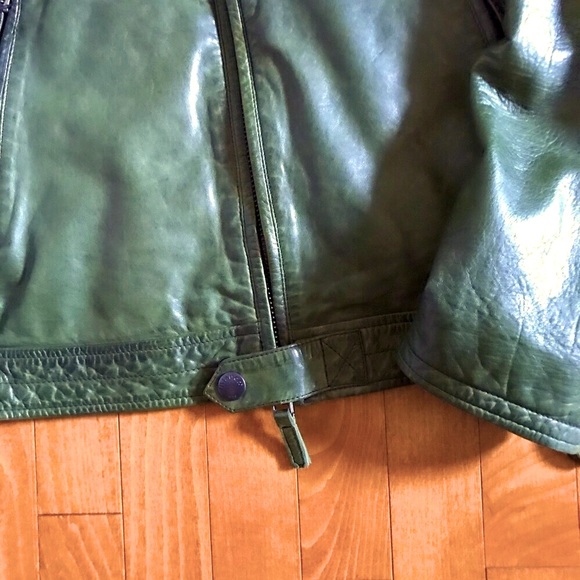 🇺🇸 Blauer luxurious café racer leather jacket. - Picture 13 of 14